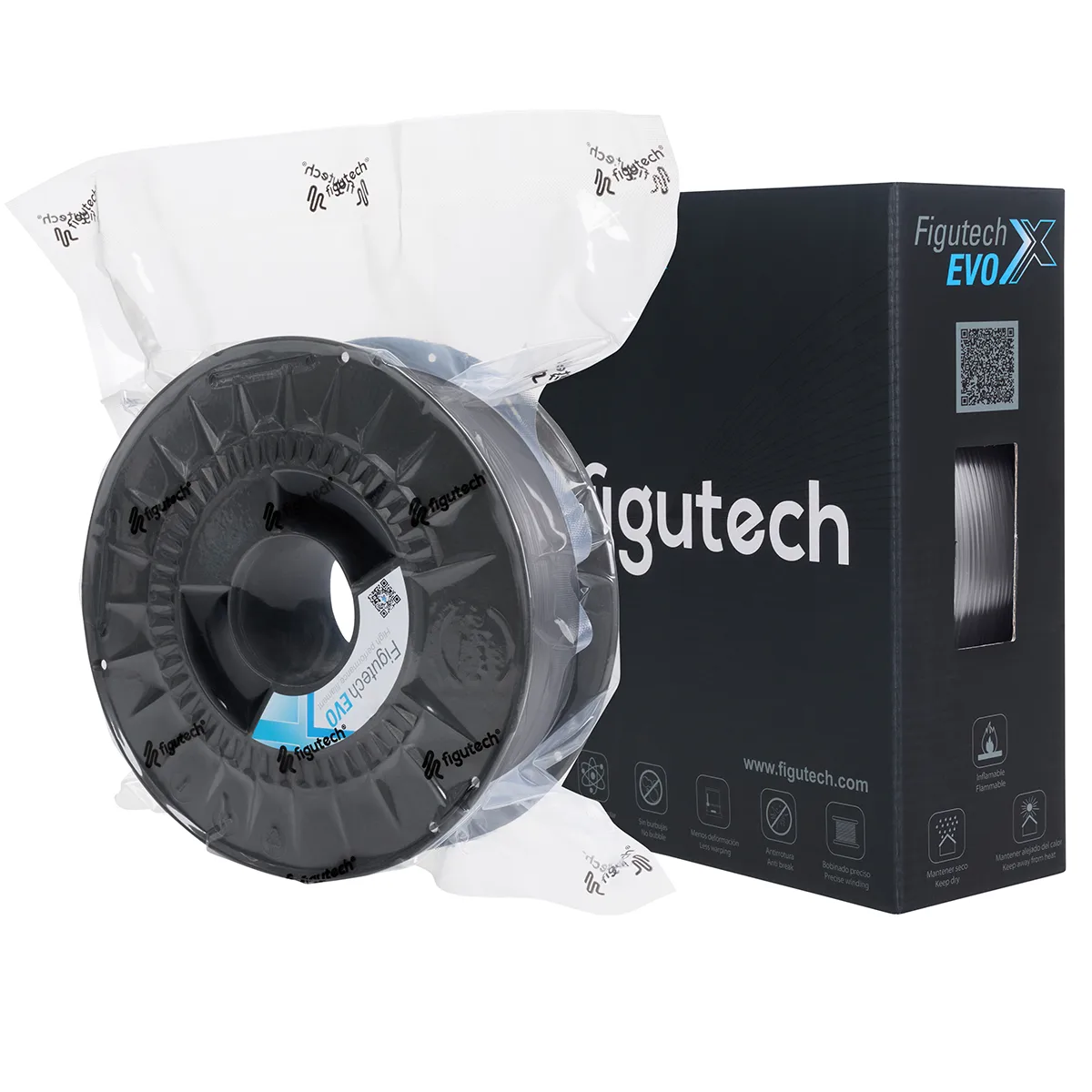 Filamento PETG Translucido Gris | EVO-X 1.75mm 1kg