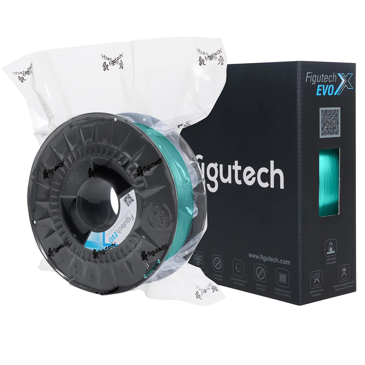 Filamento PETG Translucido Aguamarina | EVO-X 1.75mm 1kg