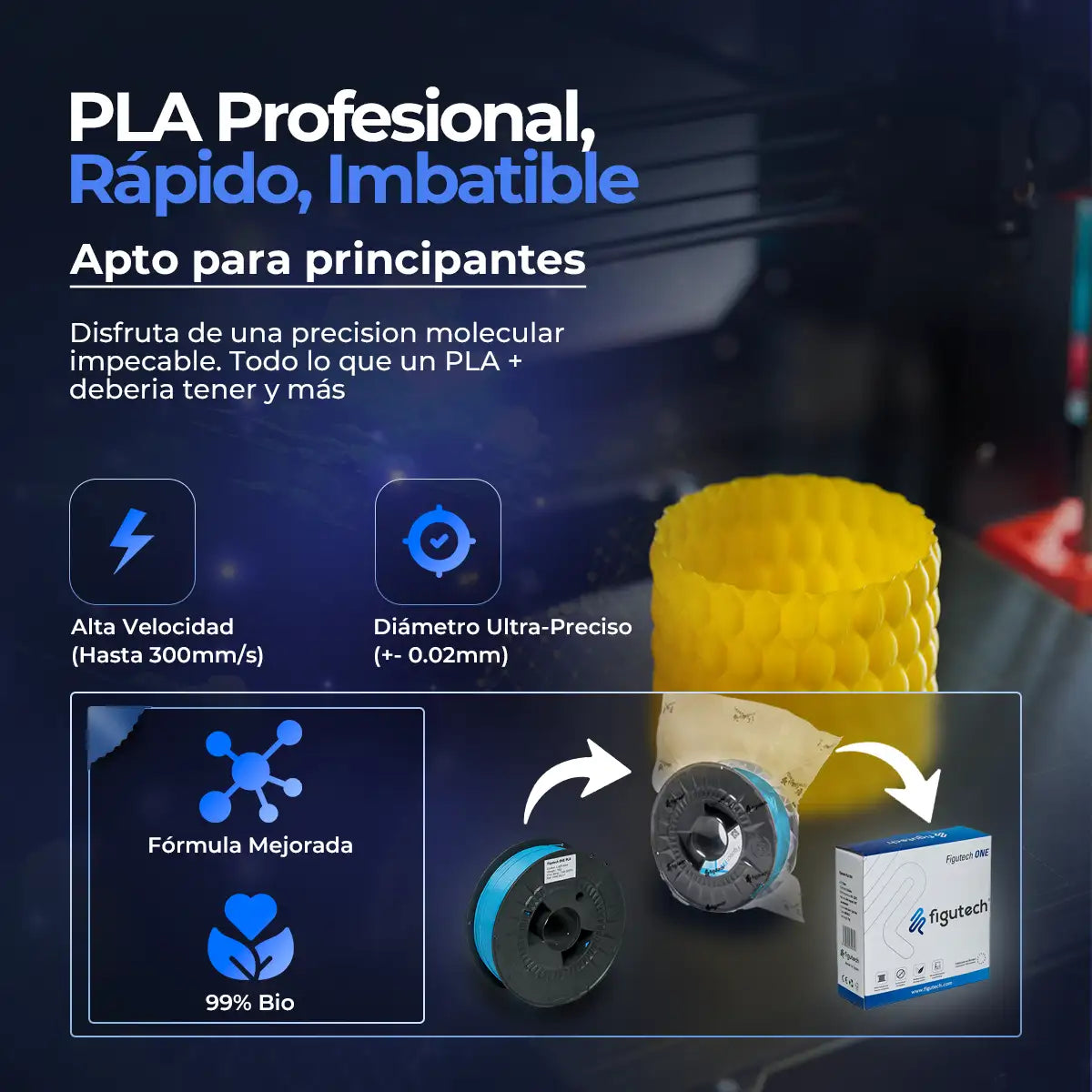 Filamento PLA facil de imprimir