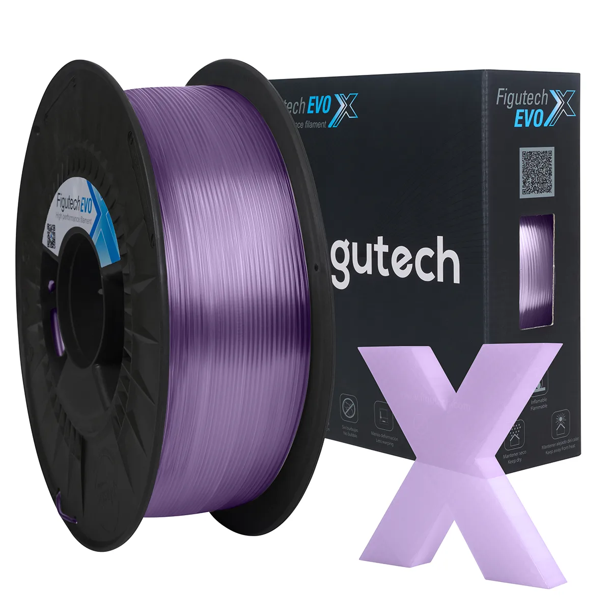 Filamento PETG Translucido Amatista | EVO-X 1.75mm 1kg