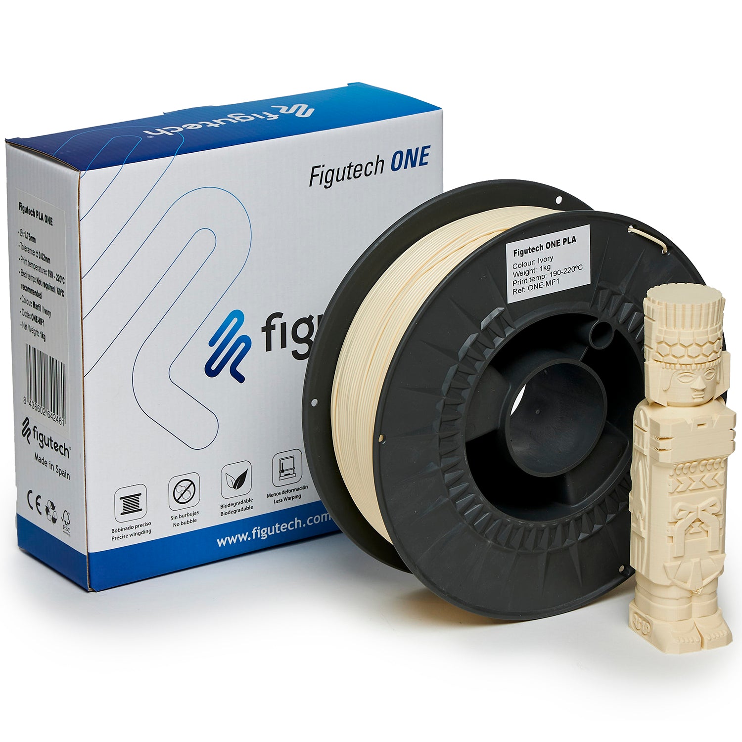 Filamento PLA Marfil - Figutech ONE 1.75mm 1kg