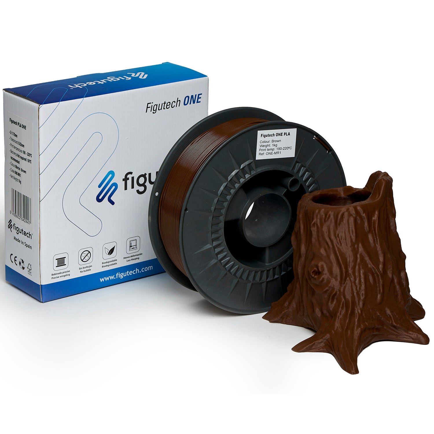 Filamento PLA Marron - Figutech ONE 1.75mm 1kg