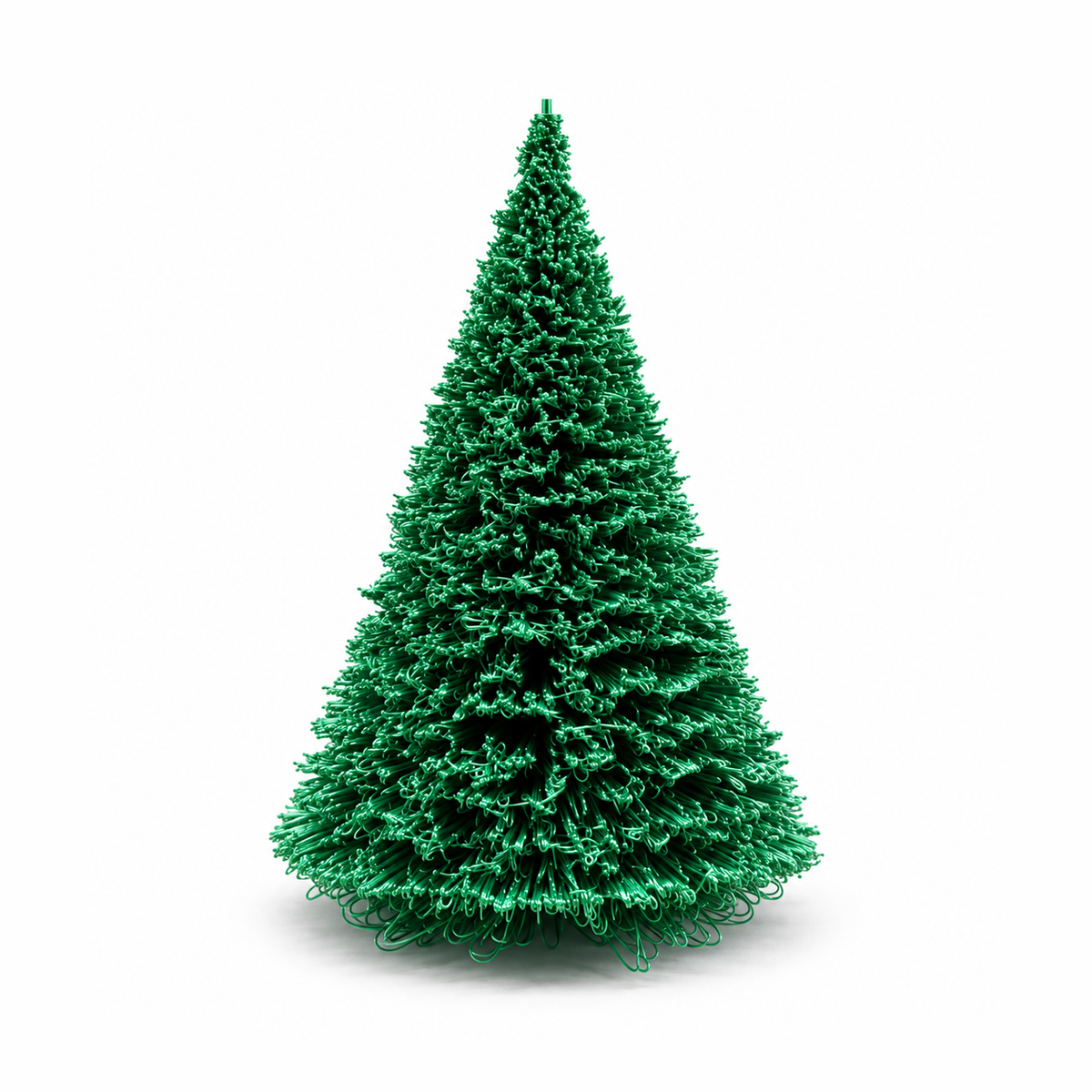 Árbol de Navidad impreso en 3D con PLA Silk Candy Green de Figutech, acabado seda brillante