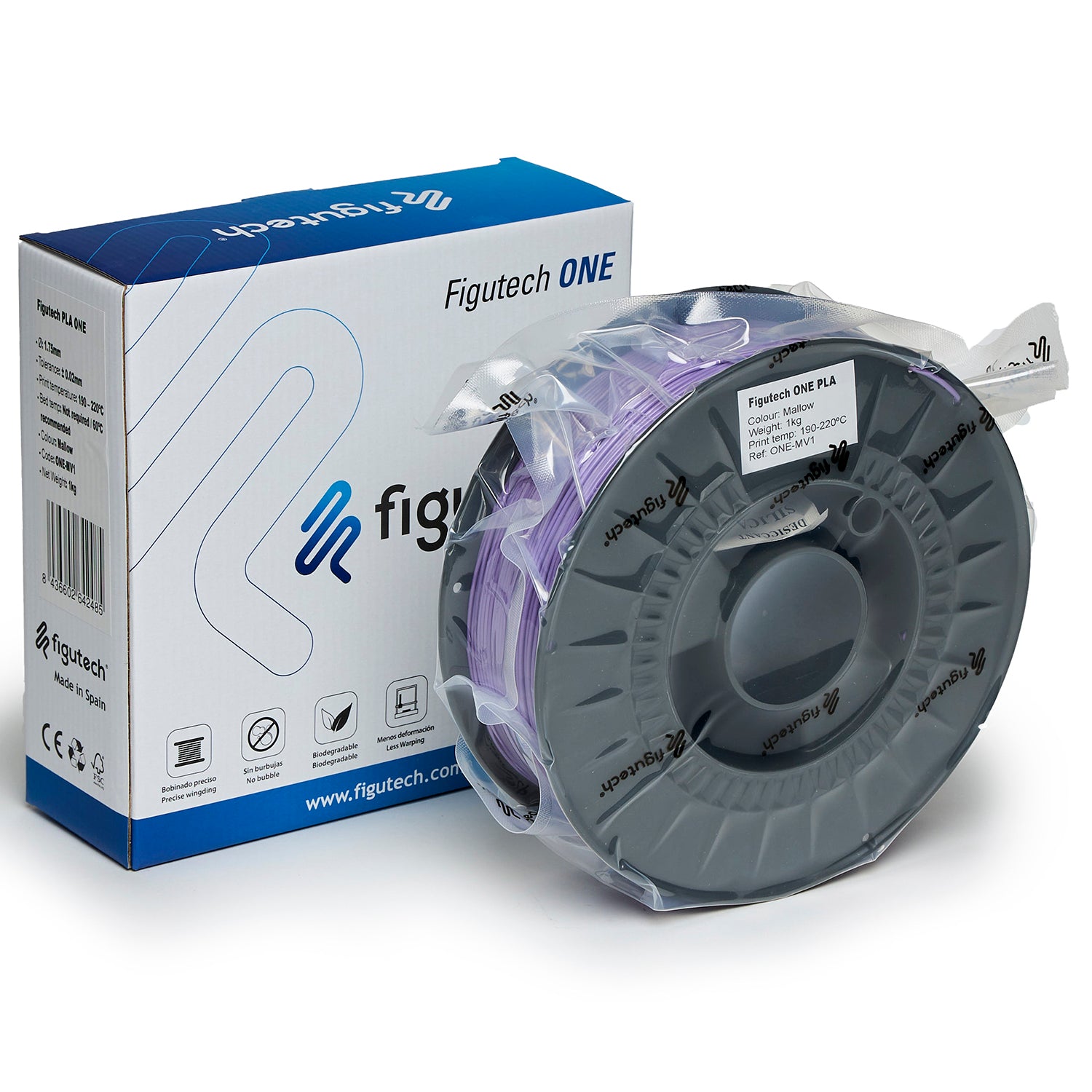 Filamento PLA Malva - Figutech ONE 1.75mm 1kg