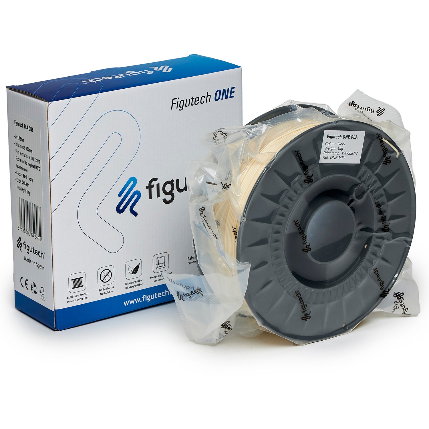 Filamento PLA Marfil - Figutech ONE 1.75mm 1kg