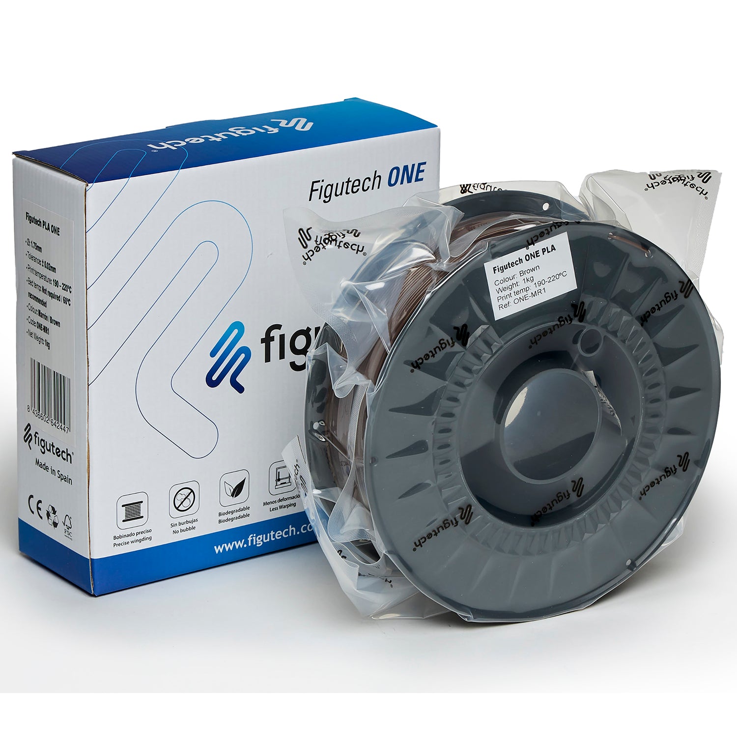 Filamento PLA Marron - Figutech ONE 1.75mm 1kg