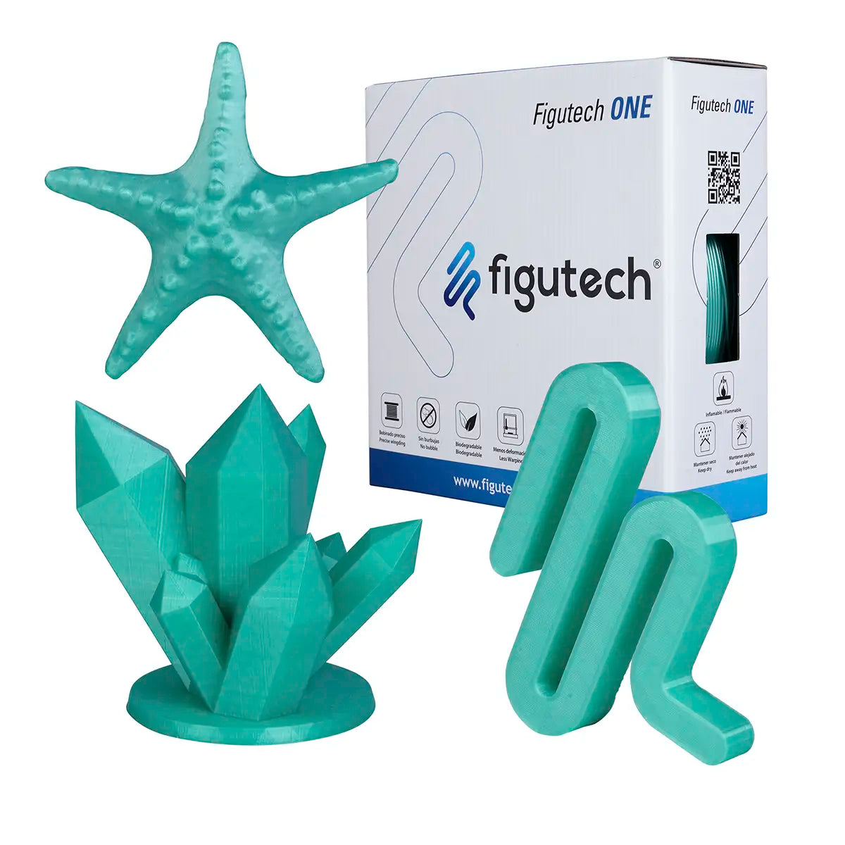 Filamento PLA Crystal Jade – Figutech ONE 1.75mm 1kg