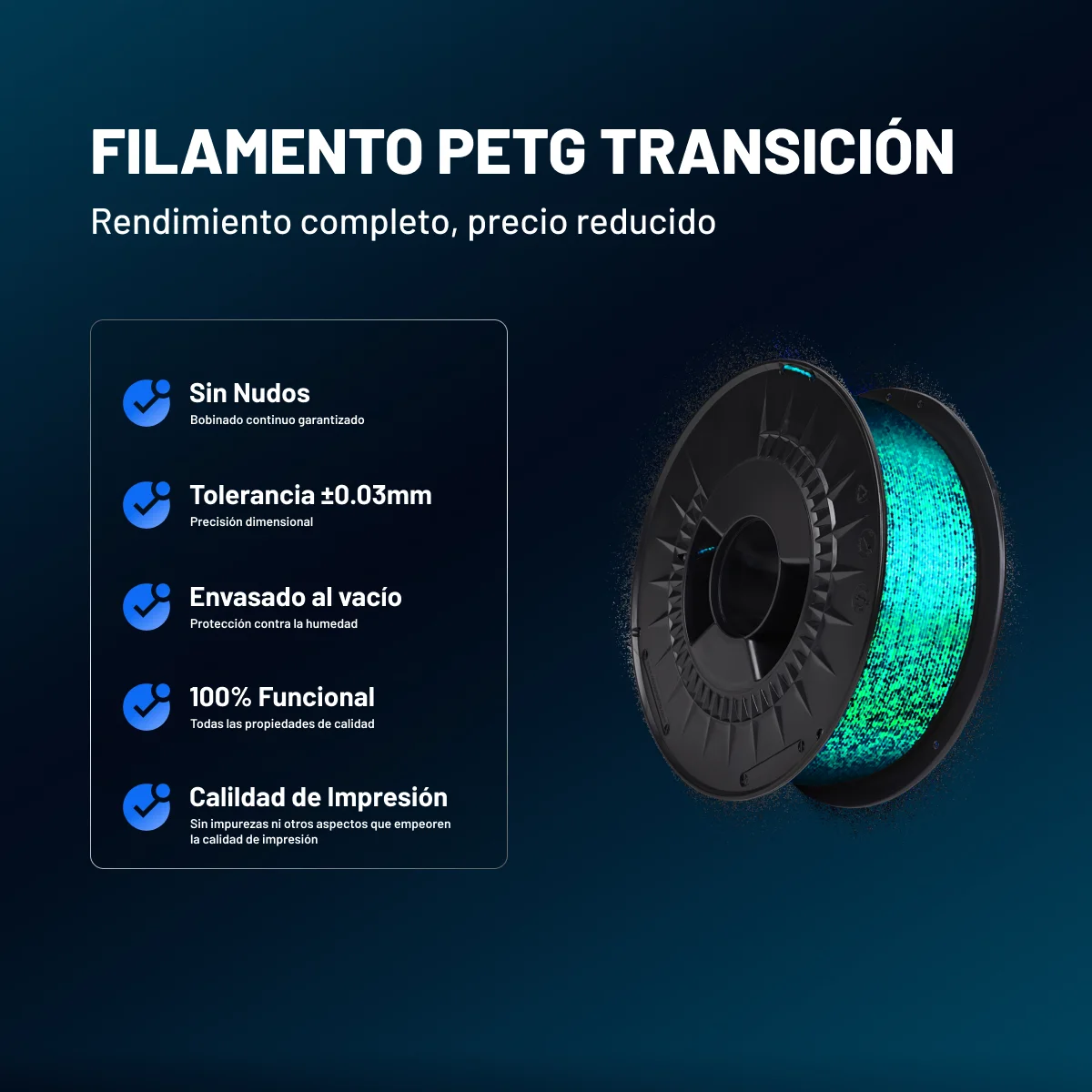 petg transicion barato para impresion 3d