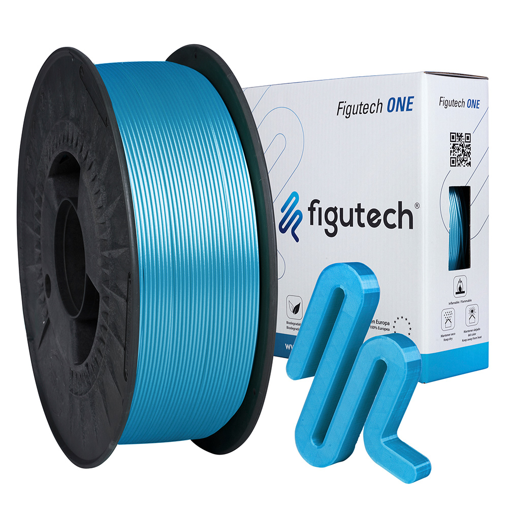 Comprar Filamento PLA azul claro 1kg Figutech one filamento para impresoras 3d