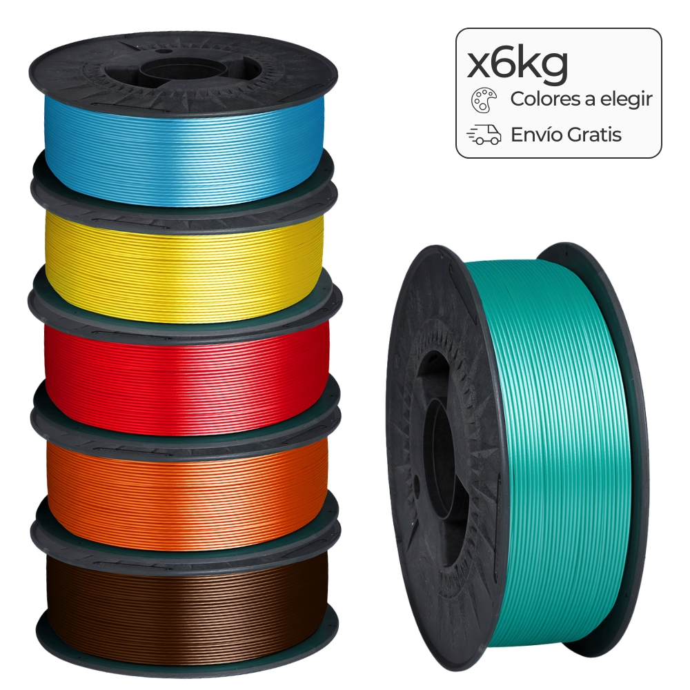 Pack Filamento PLA 6kg descuento